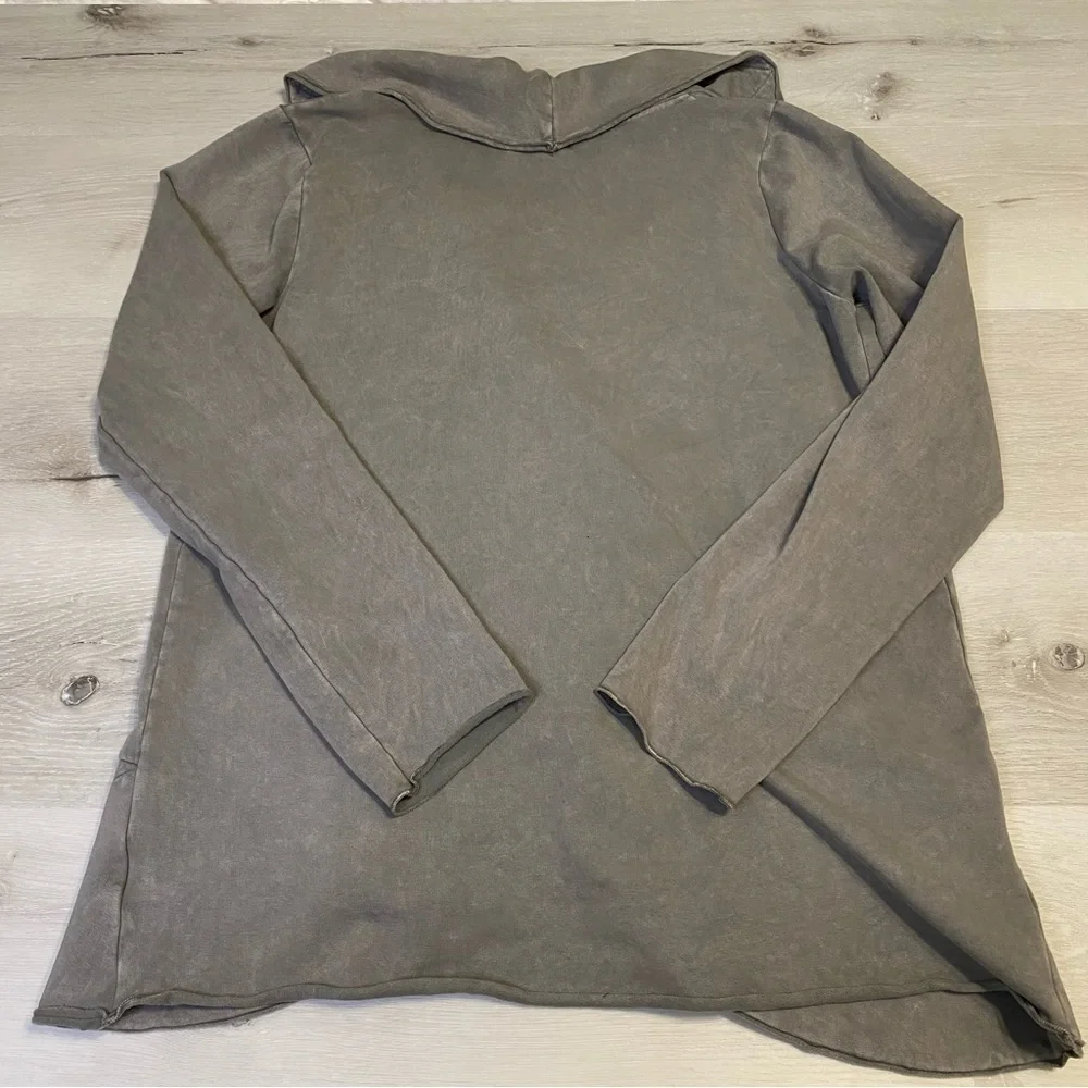 Fenini Waterfall Front Blazer Jacket, Button Closure, Mocha, Size Small - Picture 3 of 10